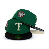 Kelly Green Texas Rangers Black Visor Gray Bottom 2024 All Star Game Side Patch New Era 59Fifty Fitted