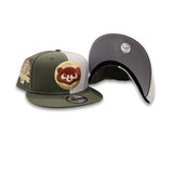 Olive Green Stone Split Chicago Cubs Gray Bottom 1990 All Star Game Side Patch New Era 9Fifty Snapback