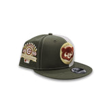 Olive Green Stone Split Chicago Cubs Gray Bottom 1990 All Star Game Side Patch New Era 9Fifty Snapback