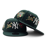 Dark Green New York Yankees Tattoo Logo Gray Bottom Upside Down 1999 World Series Side Patch New Era 9Fifty Snapback Hat