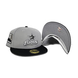 Gray Houston Astros Black Visor Gray Bottom 2000 Inaugural Season Side Patch New Era 59Fifty Fitted