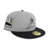 Gray Houston Astros Black Visor Gray Bottom 2000 Inaugural Season Side Patch New Era 59Fifty Fitted