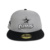 Gray Houston Astros Black Visor Gray Bottom 2000 Inaugural Season Side Patch New Era 59Fifty Fitted