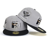 Gray Jackie Robinson 75th Years Black Visor Gray Bottom Ebbets Field Side Patch New Era 59Fifty Fitted