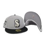 Gray Seattle Mariners Black Visor Gray Bottom 2023 All Star Game Side Patch New Era 59Fifty Fitted