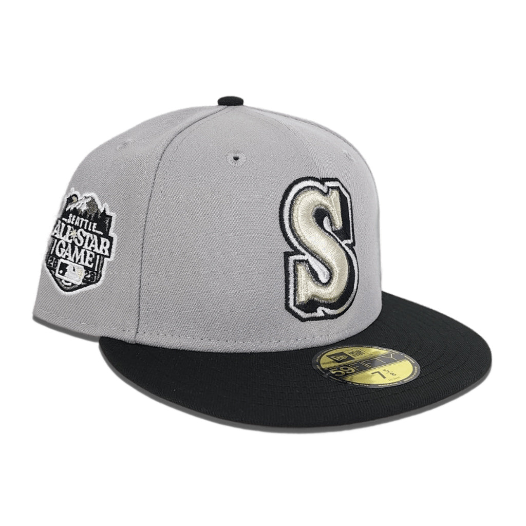 Seattle Mariners New Era Custom Gray/Tie Dye Side Patch 59FIFTY Fitted