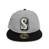 Gray Seattle Mariners Black Visor Gray Bottom 2023 All Star Game Side Patch New Era 59Fifty Fitted