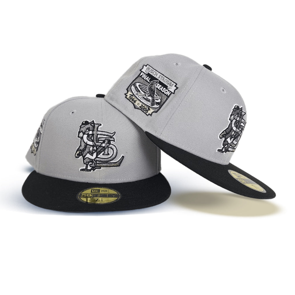 Gray Louis Cardinals Black Visor Gray Bottom Busch Stadium