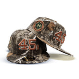 Real Tree Camo Houston Colt .45's Gray Bottom Celebrating 40 Years Side Patch New Era 59Fifty Fitted