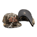 Real Tree Camo Houston Colt .45's Gray Bottom Celebrating 40 Years Side Patch New Era 59Fifty Fitted