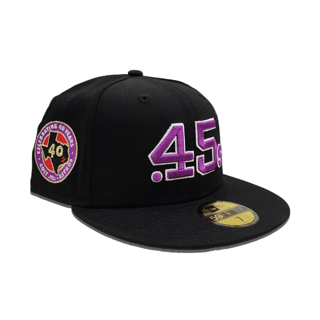 Brick Red Houston Colt .45's Black Visor Seashell Bottom Celebrating 40 Years Side Patch New Era 59FIFTY Fitted 7