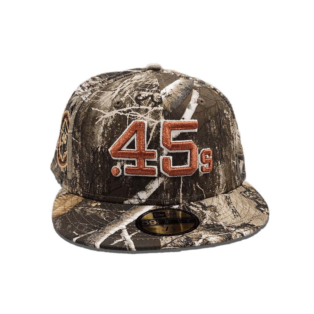 Houston Colt 45 40th Anniversary New Era 59FIFTY Fitted Hat (Navy Realtree Camo Green Under BRIM) 7 3/4