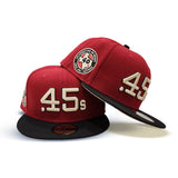 Brick Red Houston Colt .45's Black Visor Seashell Bottom Celebrating 40 Years Side Patch New Era 59Fifty Fitted