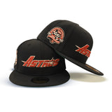Black Houston Astros Green Bottom 45th Anniversary Side Patch New Era 59Fifty Fitted