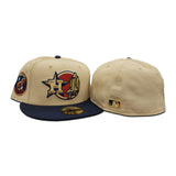 Vegas Gold Houston Astros Navy Blue Visor Gray Bottom Apollo 11 Side Patch New Era 59Fifty Fitted