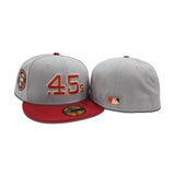 Gray Houston Colt .45s Brick Visor Green Bottom 40th Anniversary Side Patch New Era 59Fifty Fitted