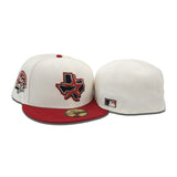 Off White Houston Astros Brick Red Visor Gray Bottom 45th Anniversary Side Patch New Era 59Fifty Fitted