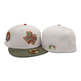 Stone Houston Astros Olive Green Visor Gray Bottom 45th Anniversary Side Patch New Era 59Fifty Fitted