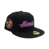 Black Houston Astros Grape Purple Bottom 35 Great Years Side patch New Era 59Fifty Fitted