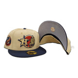 Vegas Gold Houston Astros Navy Blue Visor Gray Bottom Apollo 11 Side Patch New Era 59Fifty Fitted