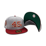 Gray Houston Colt .45s Brick Visor Green Bottom 40th Anniversary Side Patch New Era 59Fifty Fitted