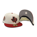 Off White Houston Astros Brick Red Visor Gray Bottom 45th Anniversary Side Patch New Era 59Fifty Fitted