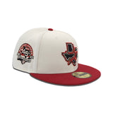 Off White Houston Astros Brick Red Visor Gray Bottom 45th Anniversary Side Patch New Era 59Fifty Fitted