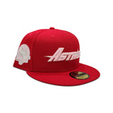 Red Houston Astros Pink Bottom 45th Anniversary Side Patch New Era 59Fifty Fitted