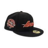 Black Houston Astros Green Bottom 45th Anniversary Side Patch New Era 59Fifty Fitted