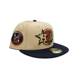 Vegas Gold Houston Astros Navy Blue Visor Gray Bottom Apollo 11 Side Patch New Era 59Fifty Fitted