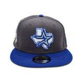 Dark Gray Houston Astros Royal Blue Visor Gray Bottom 45th Anniversary Side Patch New Era 9Fifty Snapback