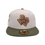 Stone Houston Astros Olive Green Visor Gray Bottom 45th Anniversary Side Patch New Era 59Fifty Fitted