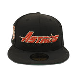 Black Houston Astros Green Bottom 45th Anniversary Side Patch New Era 59Fifty Fitted