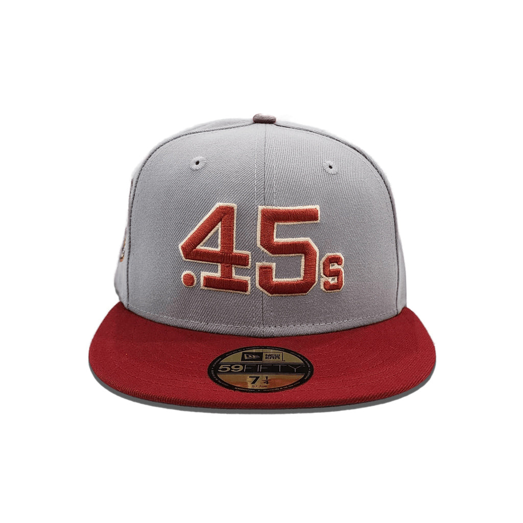 Brick Red Houston Colt .45's Black Visor Seashell Bottom Celebrating 40 Years Side Patch New Era 59FIFTY Fitted 7