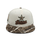 Off White Houston Astros Real Tree Visor Gray Bottom 50th Anniversary Side patch New Era 59Fifty Fitted
