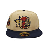 Vegas Gold Houston Astros Navy Blue Visor Gray Bottom Apollo 11 Side Patch New Era 59Fifty Fitted