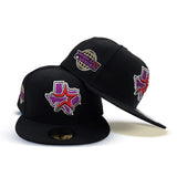 Black Houston Astros Grape Purple Bottom 2005 World Series Side patch New Era 59Fifty Fitted