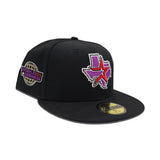 Black Houston Astros Grape Purple Bottom 2005 World Series Side patch New Era 59Fifty Fitted