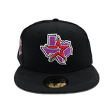 Black Houston Astros Grape Purple Bottom 2005 World Series Side patch New Era 59Fifty Fitted