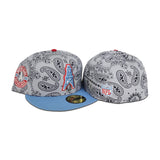 Gray Paisley Houston Oilers Sky Blue Visor Gray Bottom Est. 1960 Side Patch New Era 59Fifty Fitted