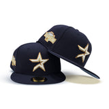 Navy Blue Houston Astros Icy Blue Bottom 2004 All Star Game Side Patch New Era 59Fifty Fitted