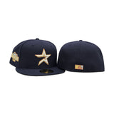 Navy Blue Houston Astros Icy Blue Bottom 2004 All Star Game Side Patch New Era 59Fifty Fitted