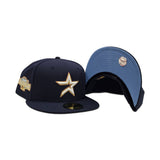 Navy Blue Houston Astros Icy Blue Bottom 2004 All Star Game Side Patch New Era 59Fifty Fitted