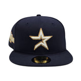 Navy Blue Houston Astros Icy Blue Bottom 2004 All Star Game Side Patch New Era 59Fifty Fitted