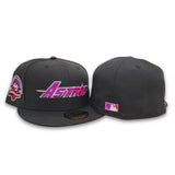 Black Houston Astros Grape Purple Bottom 45th Anniversary Side patch New Era 59Fifty Fitted