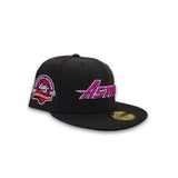 Black Houston Astros Grape Purple Bottom 45th Anniversary Side patch New Era 59Fifty Fitted