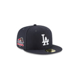 Navy Blue Los Angeles Dodgers Gray Bottom 2024 World Series Champions Side Patch New Era 59Fifty Fitted