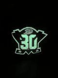 Real Tree Camo Glow in The Dark Anaheim Mighty Ducks Orange Visor Green Bottom 30th Anniversary Side Patch New Era 59Fifty Fitted