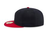 Navy Blue Atlanta Braves MLB Fear of God Generic Logo Red Visor Gray Bottom New Era 59Fifty Fitted