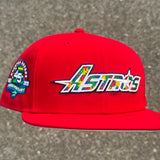 *** PRE-ORDER ARRIVING MID NOVEMEBR RED AUTISM AWARENESS  HOUSTON ASTROS BLACK VISOR VISOR GRAY BOTTOM 45TH ANNIVERSARY SIDE PATCH NEW ERA 59FIFTY FITTED